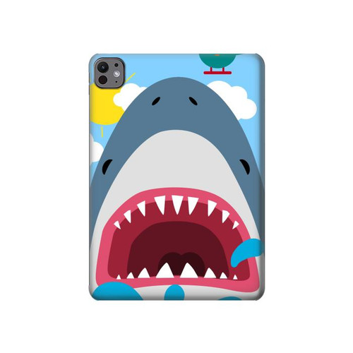 S3947 Shark Helicopter Cartoon Hülle Schutzhülle Taschen für iPad Pro 11 (2024,2025)