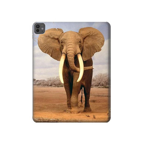 S0310 African Elephant Hülle Schutzhülle Taschen für iPad Pro 13 (2024,2025), Air 13 2026