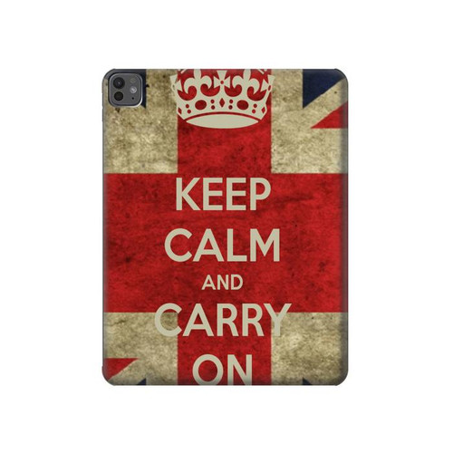 S0674 Keep Calm and Carry On Hülle Schutzhülle Taschen für iPad Pro 13 (2024,2025), Air 13 2026
