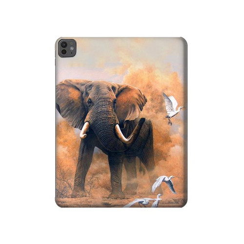 S1292 Dusty Elephant Egrets Hülle Schutzhülle Taschen für iPad Pro 13 (2024,2025)