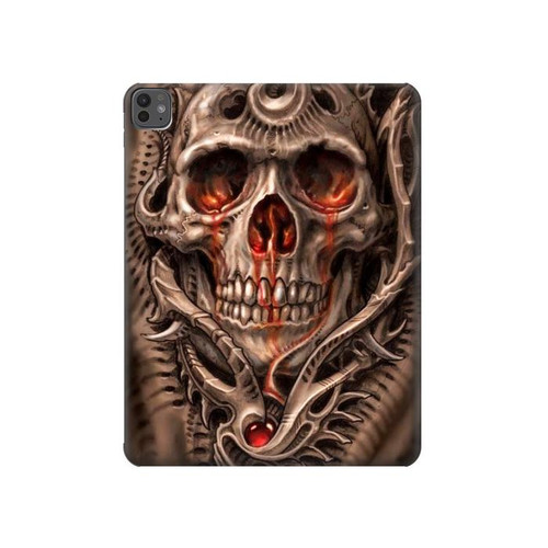 S1675 Skull Blood Tattoo Hülle Schutzhülle Taschen für iPad Pro 13 (2024,2025)