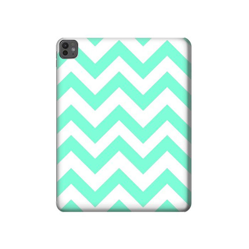 S1723 Mint Chevron Zigzag Hülle Schutzhülle Taschen für iPad Pro 13 (2024,2025), Air 13 2026