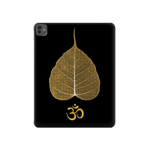 S2331 Gold Leaf Buddhist Om Symbol Hülle Schutzhülle Taschen für iPad Pro 13 (2024)