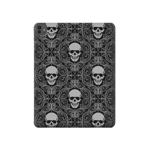 S2371 Skull Vintage Monochrome Pattern Hülle Schutzhülle Taschen für iPad Pro 13 (2024,2025), Air 13 2026