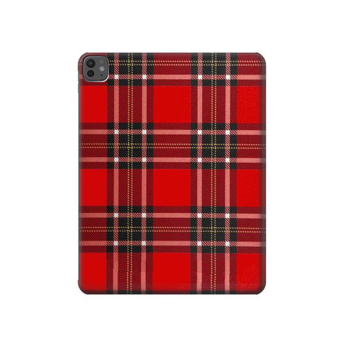 S2374 Tartan Red Pattern Hülle Schutzhülle Taschen für iPad Pro 13 (2024,2025)