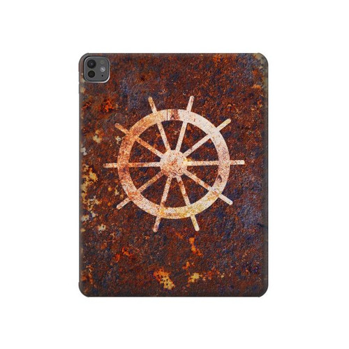 S2766 Ship Wheel Rusty Texture Hülle Schutzhülle Taschen für iPad Pro 13 (2024,2025), Air 13 2026