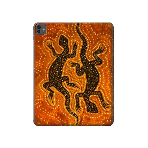 S2901 Lizard Aboriginal Art Hülle Schutzhülle Taschen für iPad Pro 13 (2024,2025), Air 13 2026