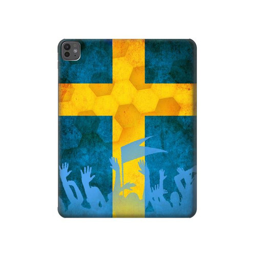 S2990 Sweden Football Soccer Hülle Schutzhülle Taschen für iPad Pro 13 (2024,2025), Air 13 2026