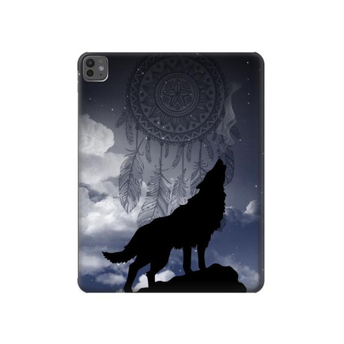S3011 Dream Catcher Wolf Howling Hülle Schutzhülle Taschen für iPad Pro 13 (2024,2025)