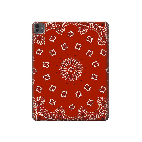 S3355 Bandana Red Pattern Hülle Schutzhülle Taschen für iPad Pro 13 (2024,2025)