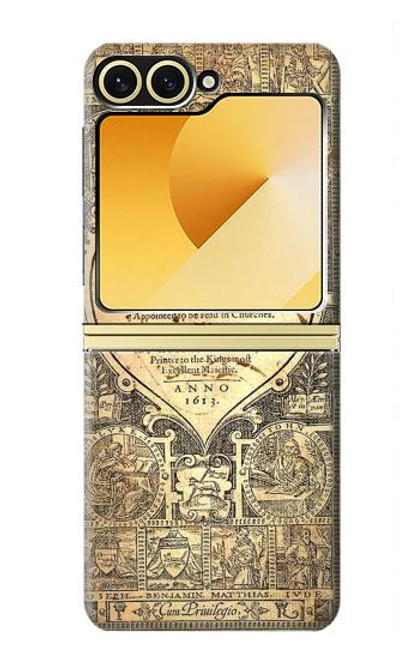 S0330 Bible Page Hülle Schutzhülle Taschen für Samsung Galaxy Z Flip 6