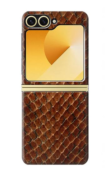 S0555 Snake Skin Hülle Schutzhülle Taschen für Samsung Galaxy Z Flip 6, Flip 7 FE