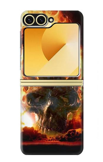 S0863 Hell Fire Skull Hülle Schutzhülle Taschen für Samsung Galaxy Z Flip 6, Flip 7 FE