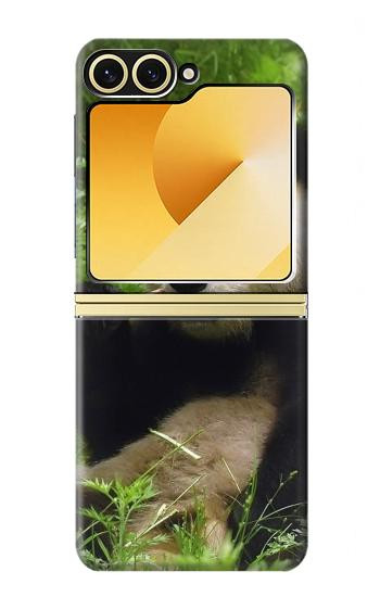 S1073 Panda Enjoy Eating Hülle Schutzhülle Taschen für Samsung Galaxy Z Flip 6, Flip 7 FE