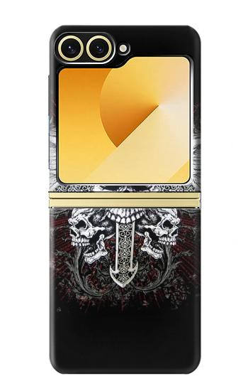 S1434 Skull Wing Tattoo Biker Hülle Schutzhülle Taschen für Samsung Galaxy Z Flip 6, Flip 7 FE