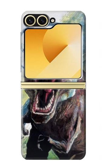 S1453 Trex Tyrannosaurus Rex Dinosaur Hülle Schutzhülle Taschen für Samsung Galaxy Z Flip 6, Flip 7 FE