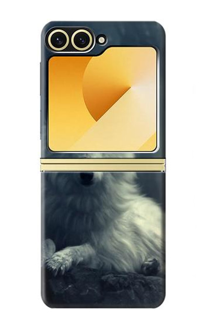 S1516 White Wolf Hülle Schutzhülle Taschen für Samsung Galaxy Z Flip 6