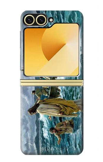 S1722 Jesus Walk on The Sea Hülle Schutzhülle Taschen für Samsung Galaxy Z Flip 6, Flip 7 FE
