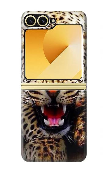 S1932 Blue Eyed Leopard Hülle Schutzhülle Taschen für Samsung Galaxy Z Flip 6, Flip 7 FE