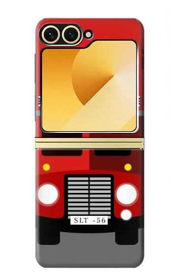 S2058 England British Double Decker Bus Hülle Schutzhülle Taschen für Samsung Galaxy Z Flip 6, Flip 7 FE