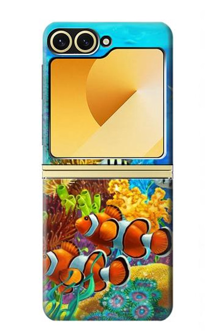 S2568 Sea Seabed Fish Corals Underwater Ocean Hülle Schutzhülle Taschen für Samsung Galaxy Z Flip 6, Flip 7 FE