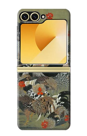 S2699 Ito Jakuchu Rooster Hülle Schutzhülle Taschen für Samsung Galaxy Z Flip 6, Flip 7 FE