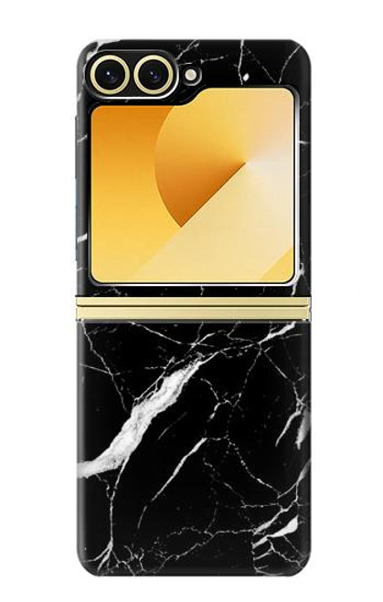 S2895 Black Marble Graphic Printed Hülle Schutzhülle Taschen für Samsung Galaxy Z Flip 6, Flip 7 FE