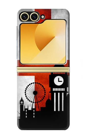 S2979 England Football Soccer Hülle Schutzhülle Taschen für Samsung Galaxy Z Flip 6, Flip 7 FE