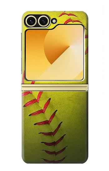 S3031 Yellow Softball Ball Hülle Schutzhülle Taschen für Samsung Galaxy Z Flip 6, Flip 7 FE