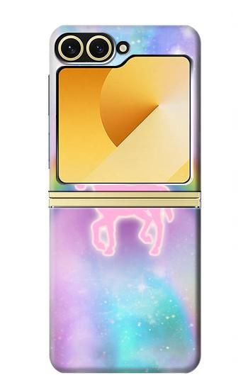 S3070 Rainbow Unicorn Pastel Sky Hülle Schutzhülle Taschen für Samsung Galaxy Z Flip 6, Flip 7 FE