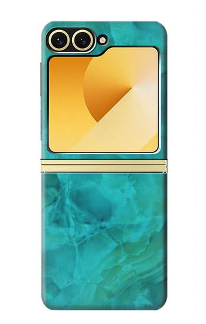 S3147 Aqua Marble Stone Hülle Schutzhülle Taschen für Samsung Galaxy Z Flip 6, Flip 7 FE