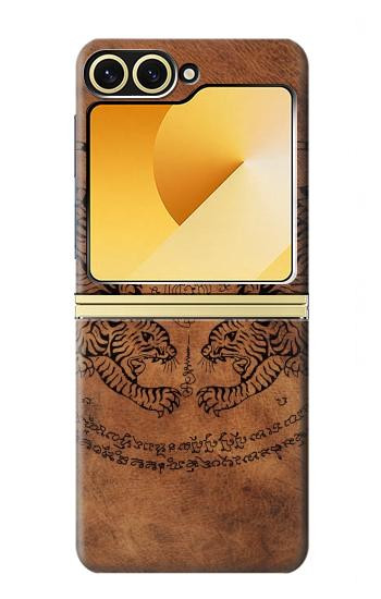 S3209 Sak Yant Twin Tiger Hülle Schutzhülle Taschen für Samsung Galaxy Z Flip 6, Flip 7 FE