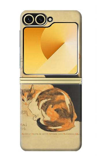 S3229 Vintage Cat Poster Hülle Schutzhülle Taschen für Samsung Galaxy Z Flip 6, Flip 7 FE
