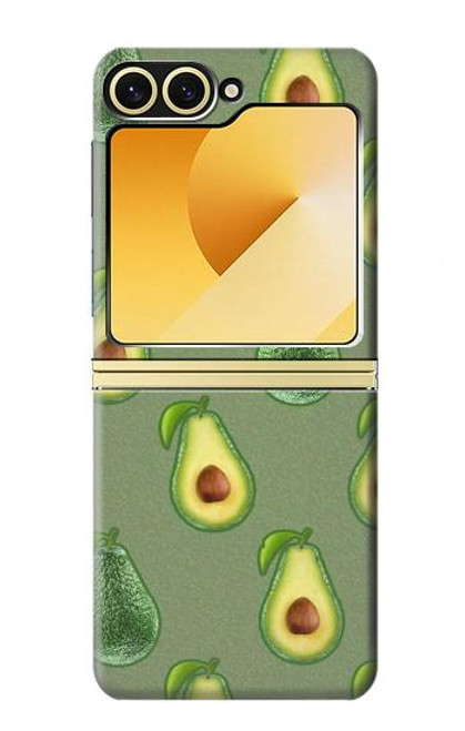 S3285 Avocado Fruit Pattern Hülle Schutzhülle Taschen für Samsung Galaxy Z Flip 6, Flip 7 FE