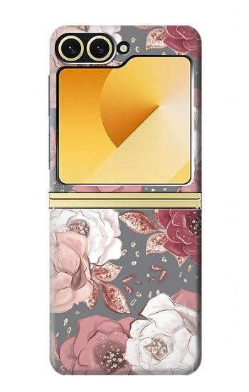 S3716 Rose Floral Pattern Hülle Schutzhülle Taschen für Samsung Galaxy Z Flip 6, Flip 7 FE