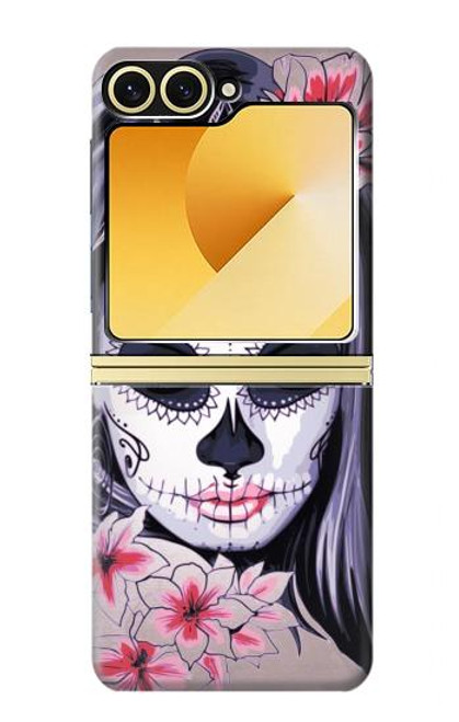S3821 Sugar Skull Steam Punk Girl Gothic Hülle Schutzhülle Taschen für Samsung Galaxy Z Flip 6, Flip 7 FE