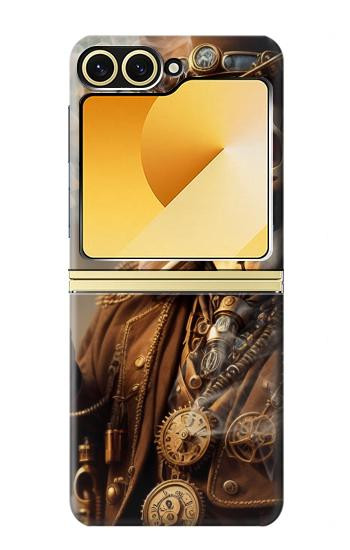 S3949 Steampunk Skull Smoking Hülle Schutzhülle Taschen für Samsung Galaxy Z Flip 6, Flip 7 FE