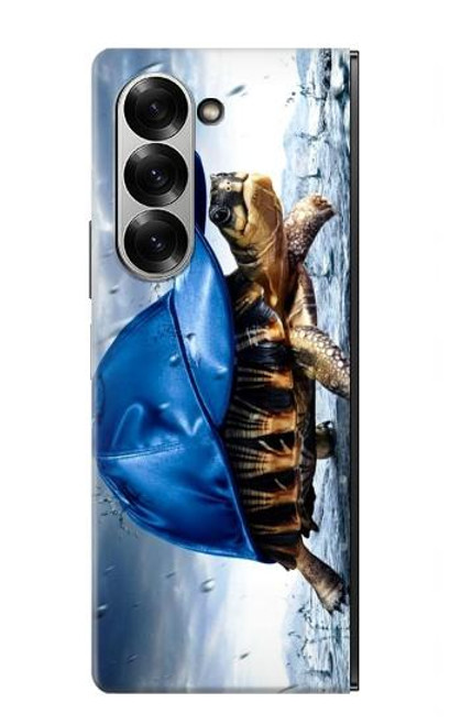 S0084 Turtle in the Rain Hülle Schutzhülle Taschen für Samsung Galaxy Z Fold 6