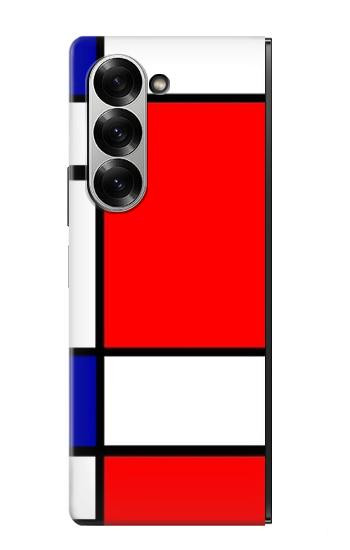 S0157 Composition Red Blue Yellow Hülle Schutzhülle Taschen für Samsung Galaxy Z Fold 6