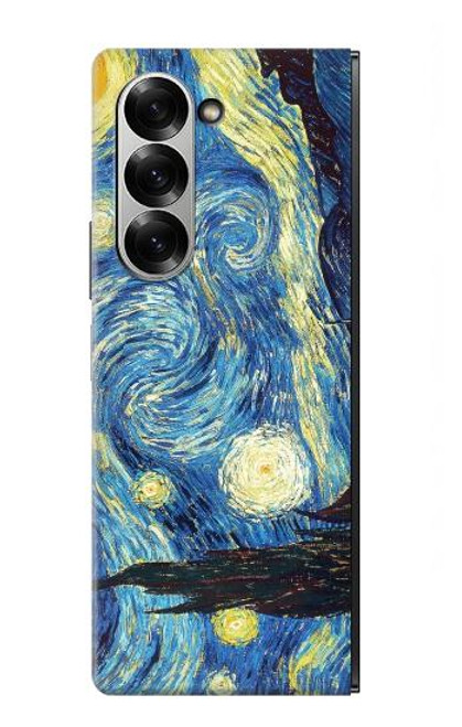 S0213 Van Gogh Starry Nights Hülle Schutzhülle Taschen für Samsung Galaxy Z Fold 6