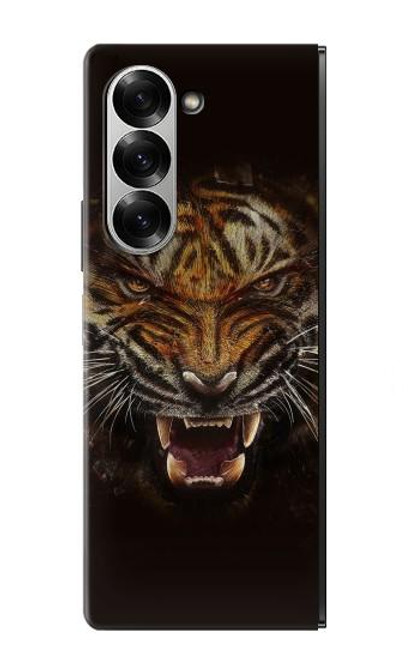 S0575 Tiger Face Hülle Schutzhülle Taschen für Samsung Galaxy Z Fold 6