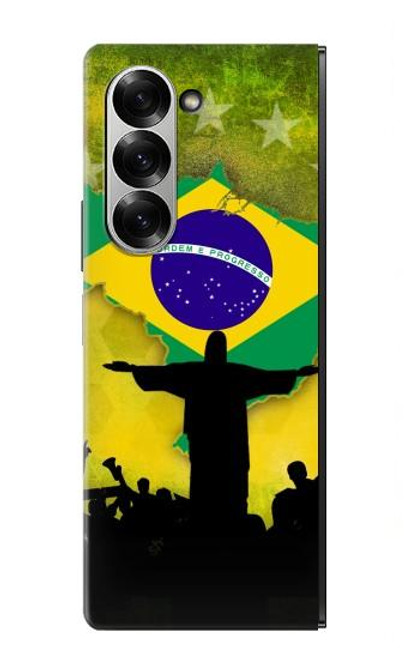 S2981 Brazil Football Soccer Hülle Schutzhülle Taschen für Samsung Galaxy Z Fold 6