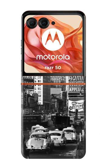 S0182 Old New York Vintage Hülle Schutzhülle Taschen für Motorola Razr 70,60,50, Razr (2026, 2025, 2024)