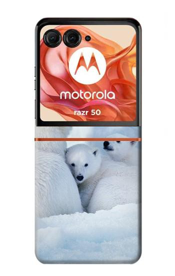 S0285 Polar Bear Family Arctic Hülle Schutzhülle Taschen für Motorola Razr 70,60,50, Razr (2026, 2025, 2024)