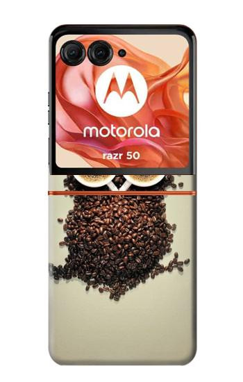 S0360 Coffee Owl Hülle Schutzhülle Taschen für Motorola Razr 70,60,50, Razr (2026, 2025, 2024)