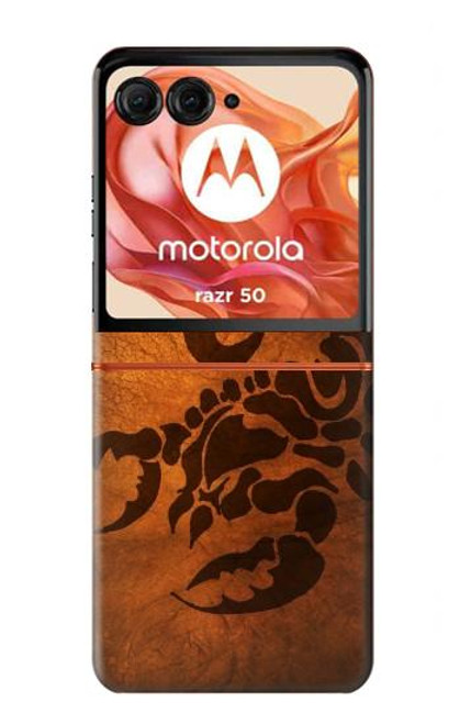 S0683 Scorpion Tattoo Hülle Schutzhülle Taschen für Motorola Razr 50
