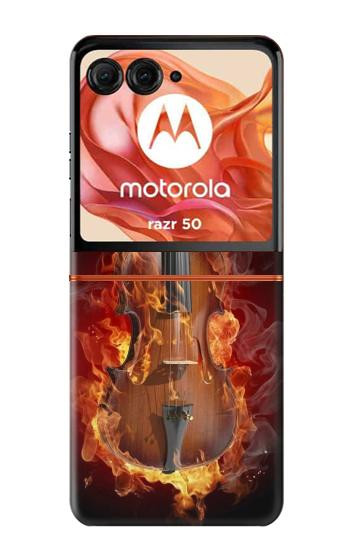 S0864 Fire Violin Hülle Schutzhülle Taschen für Motorola Razr 70,60,50, Razr (2026, 2025, 2024)