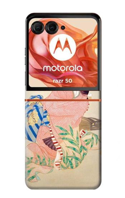 S0889 Japan Art Kimono Hülle Schutzhülle Taschen für Motorola Razr 50