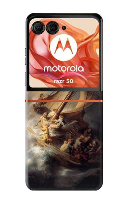S1091 Rembrandt Christ in The Storm Hülle Schutzhülle Taschen für Motorola Razr 50