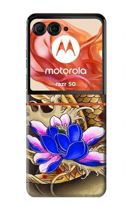 S1604 Carp Koi Fish Japanese Tattoo Hülle Schutzhülle Taschen für Motorola Razr 50